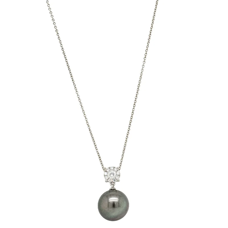 Dazzling Deals On Necklaces, Bracelets, And More 18ct White Gold 13mm Tahitian Black Pearl & Diamond Galaxy Necklace