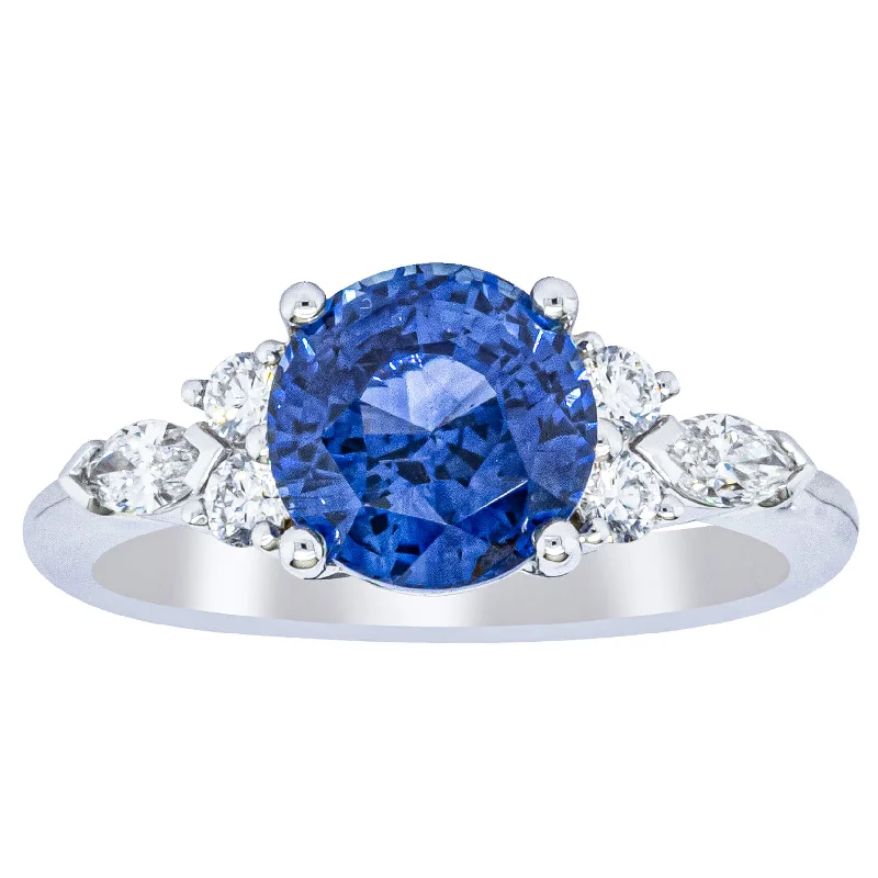 Seasonal Jewelry Sale – Upgrade Your Collection 18ct White Gold 3.03ct Sapphire & Diamond Oriana Ring