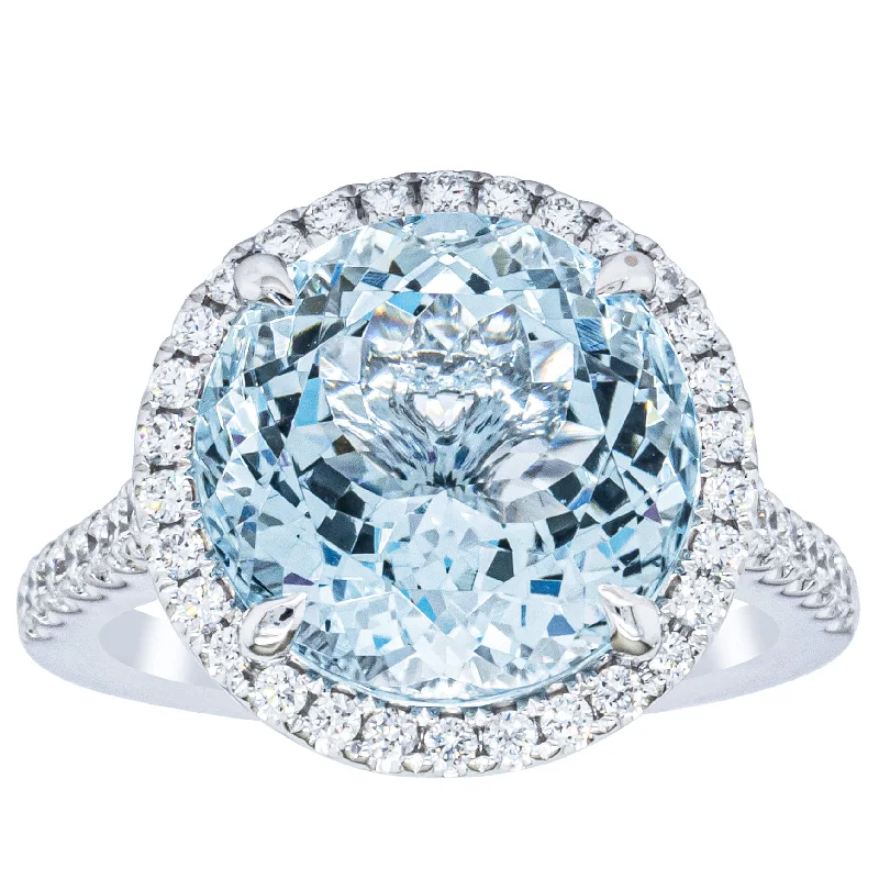 The Biggest Jewelry Sale Of The Year Is Here 18ct White Gold 6.38ct Aquamarine & Diamond Sierra Ring