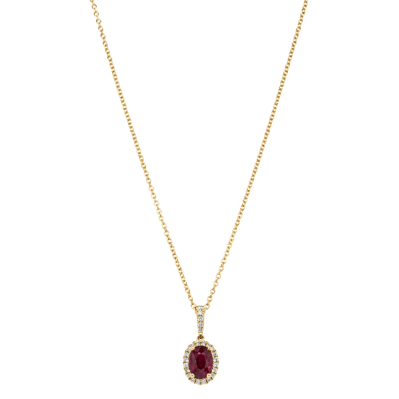 Luxury Jewelry Clearance – Shop Premium Styles Now 18ct Yellow Gold 1.29ct Ruby & Diamond Mini Sierra Pendant