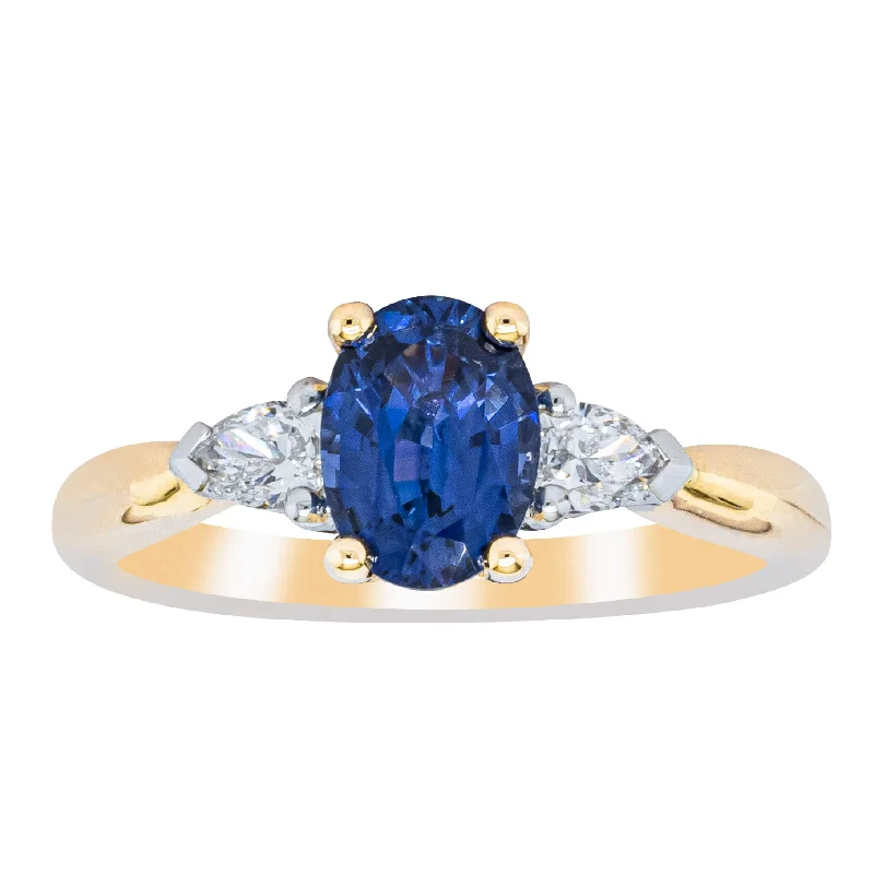 Seasonal Jewelry Deals – Elevate Your Style 18ct Yellow Gold 1.33ct Sapphire & Diamond Ayla Ring