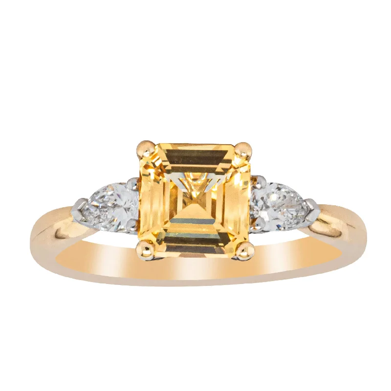 Flash Sale On Stunning Jewelry – Don't Miss Out 18ct Yellow Gold 1.58ct Golden Sapphire & Diamond Ayla Ring