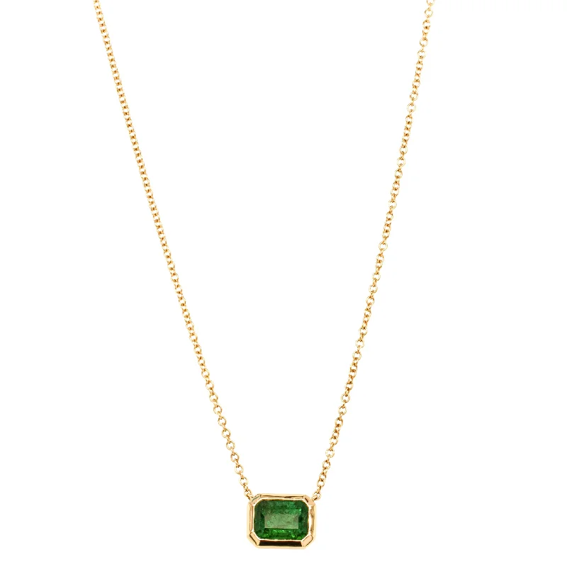 Don't Miss These Dazzling Jewelry Discounts 18ct Yellow Gold 1.66ct Emerald Natalia Pendant