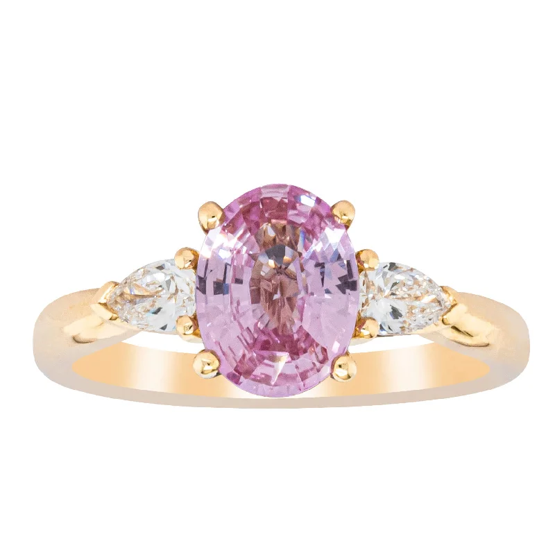 Seasonal Jewelry Deals – Elevate Your Style 18ct Yellow Gold 1.68ct Pink Sapphire & Diamond Ayla Ring