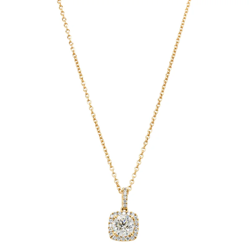 Chic, Trendy, And Affordable Jewelry Sale 18ct Yellow Gold .68ct Reclaimed Diamond Peony Pendant