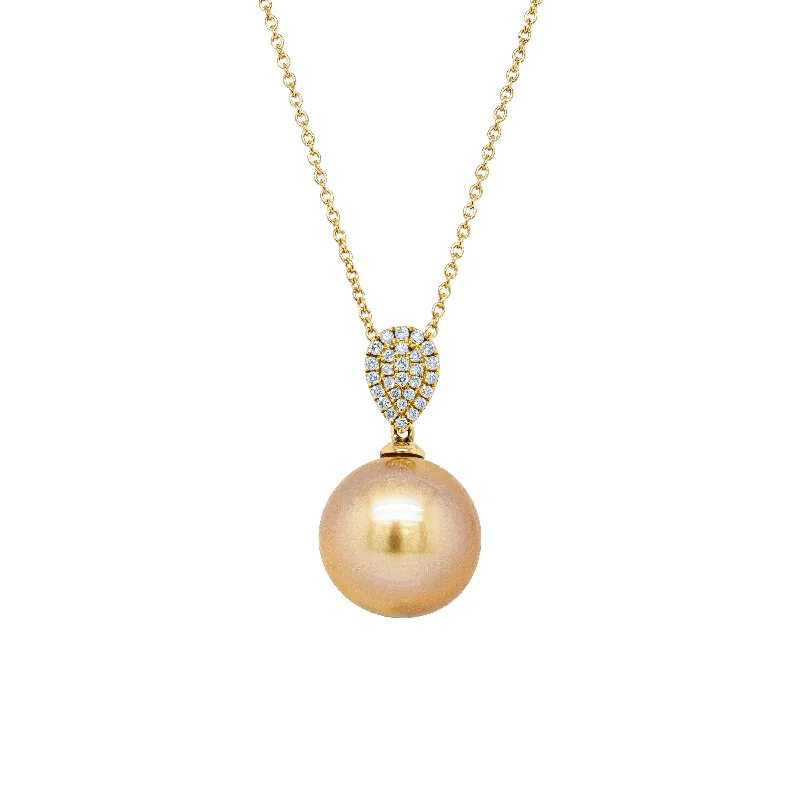 Upgrade Your Collection With Our Limited-Time Jewelry Sale 18ct Yellow Gold Golden South Sea Pearl & Diamond Aegean Pendant