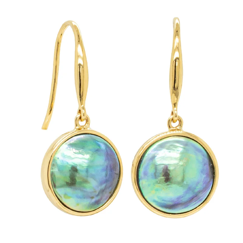 Stunning Jewelry At Even More Stunning Prices 18ct Yellow Gold Paua Pearl Drop Earrings