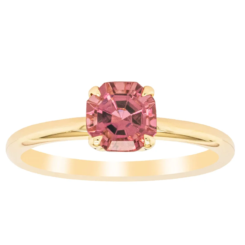 Get Ready To Sparkle – Special Jewelry Discounts 18ct Yellow Gold .90ct Pink Tourmaline Mini Octavia Ring