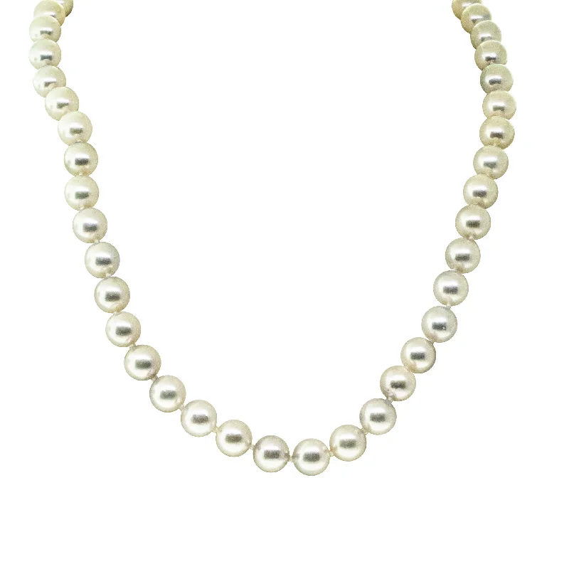 Modern Jewelry At Exclusive Discounts – Shop Today 9ct White Gold Akoya Pearl Strand