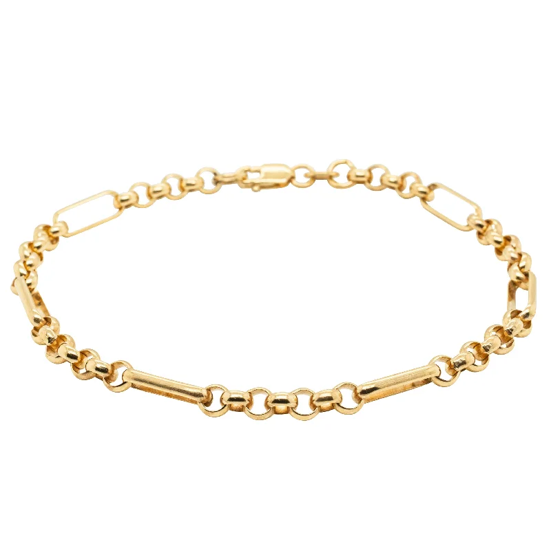 Personalized Jewelry Sale – Meaningful Gifts At Great Prices 9ct Yellow Gold Figaro Belcher Bracelet