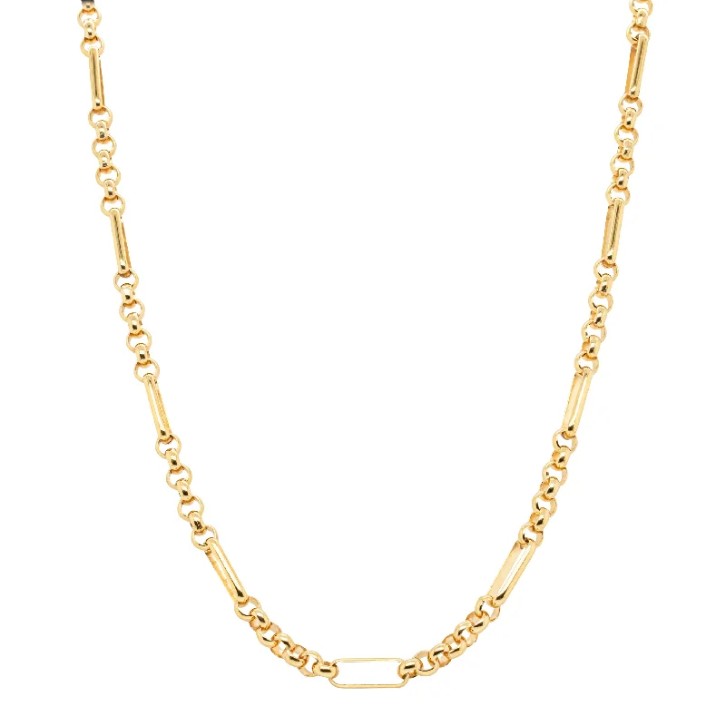 Elegant Jewelry, Exclusive Prices – Shop Now 9ct Yellow Gold Figaro Belcher Chain