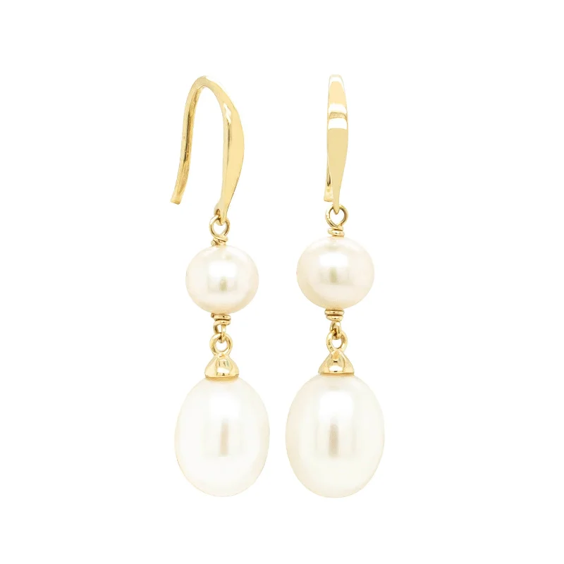 Bestselling Jewelry At Special Promotional Rates 9ct Yellow Gold Freshwater Pearl Rosie Earrings