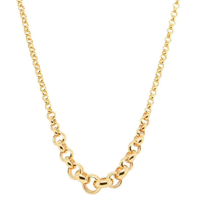 Exclusive Jewelry Offers – Shine For Less 9ct Yellow Gold Graduated Belcher Chain