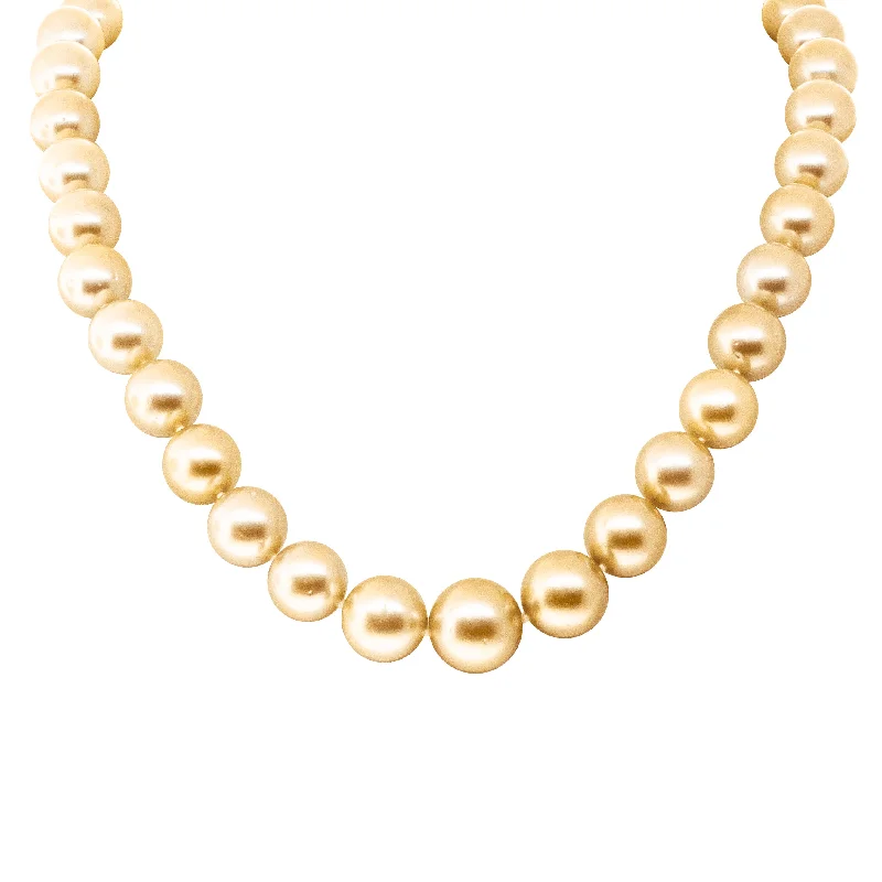 Buy More, Save More On Stunning Jewelry Designs 9ct Yellow Gold South Sea Pearl Strand