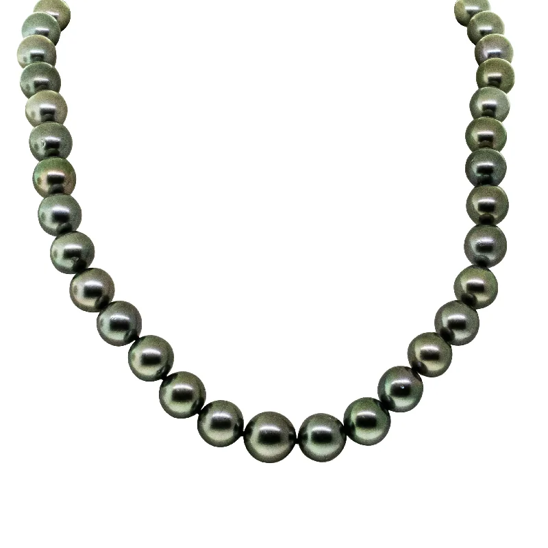 Personalized Jewelry At Special Discount Rates 9ct Yellow Gold Tahitian Black Pearl Strand