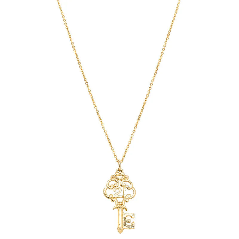 Unmissable Jewelry Clearance – Final Reductions Deja Vu 9ct Yellow Gold 21st Key Necklace