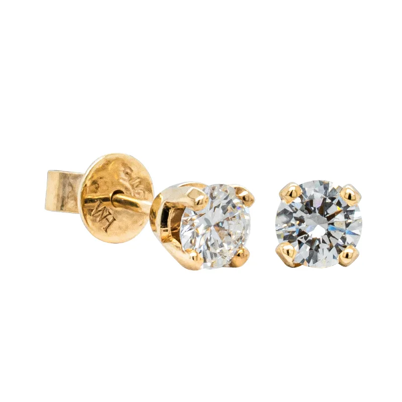 Affordable Glamour – Premium Jewelry At Special Prices Deja Vu 9ct Yellow Gold .70ct Diamond Earrings