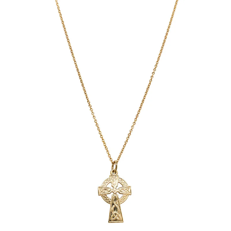 Make Every Moment Shine – Jewelry Discounts Available Deja Vu 9ct Yellow Gold Celtic Cross Necklace