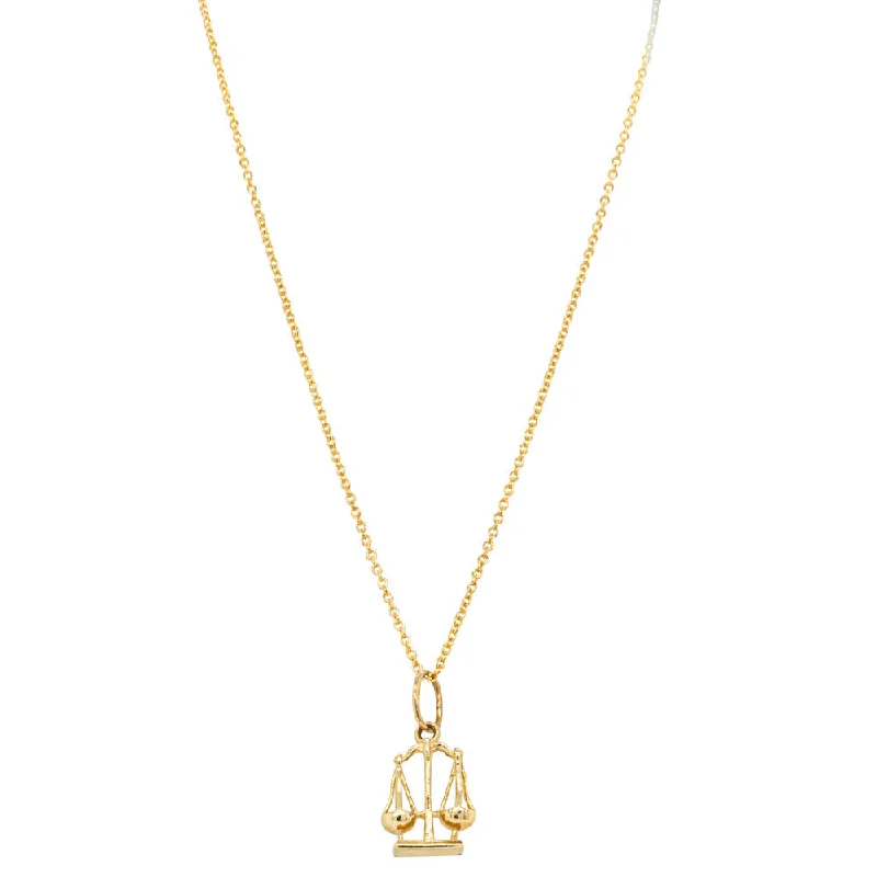 Stunning Statement Jewelry, Unbeatable Discounts Deja Vu 9ct Yellow Gold Libra Necklace