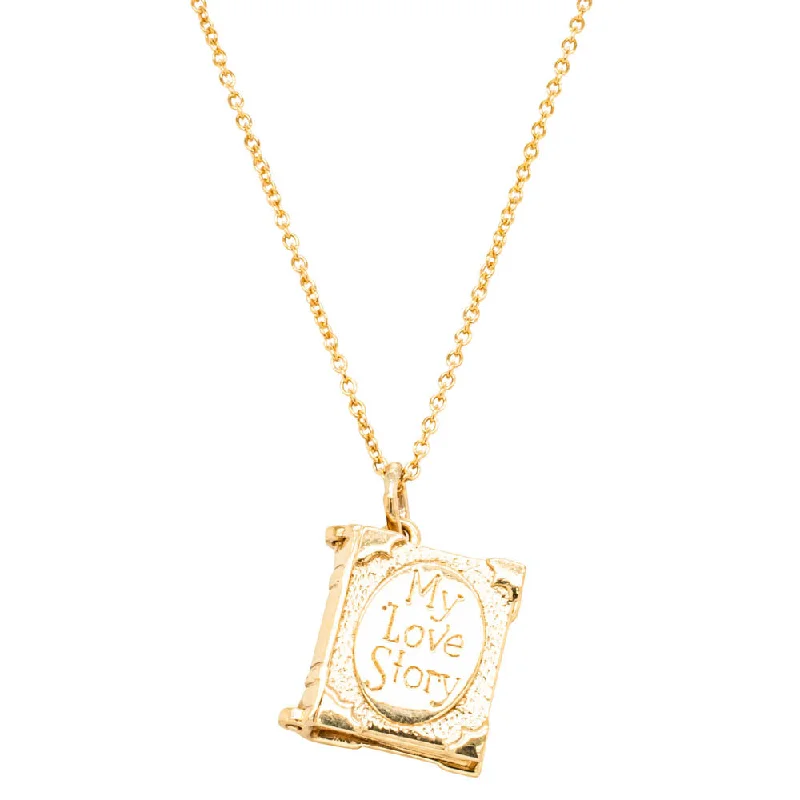 Stunning Jewelry At Even More Stunning Prices Deja Vu 9ct Yellow Gold My Love Story Book Necklace