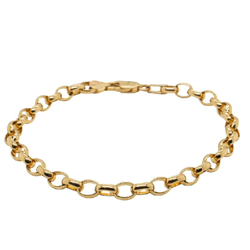 Elegant Jewelry, Exclusive Prices – Shop Now Deja Vu 9ct Yellow Gold Oval Belcher Bracelet