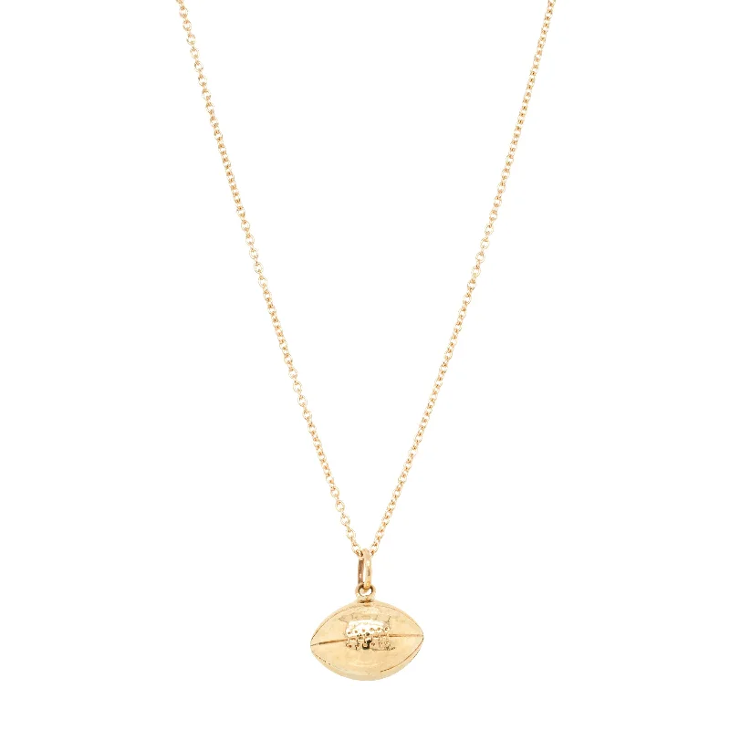 Trending Jewelry Now Available At Exclusive Prices Deja Vu 9ct Yellow Gold Rugby Ball Necklace