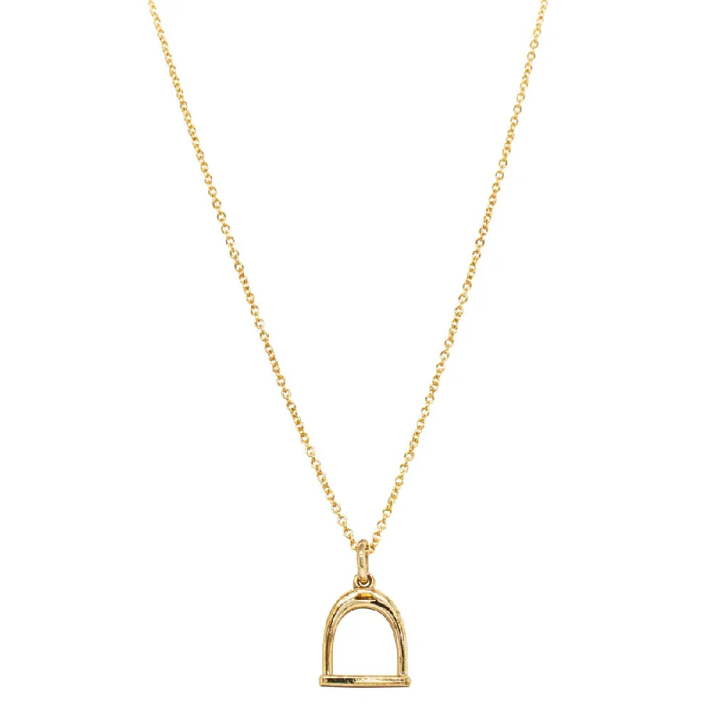 Exclusive Online Jewelry Sale – Don't Wait Deja Vu 9ct Yellow Gold Stirrup Necklace