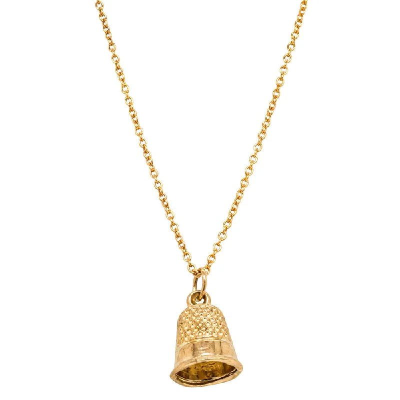 Exclusive Jewelry Markdowns – Limited-Time Offer Deja Vu 9ct Yellow Gold Thimble Necklace