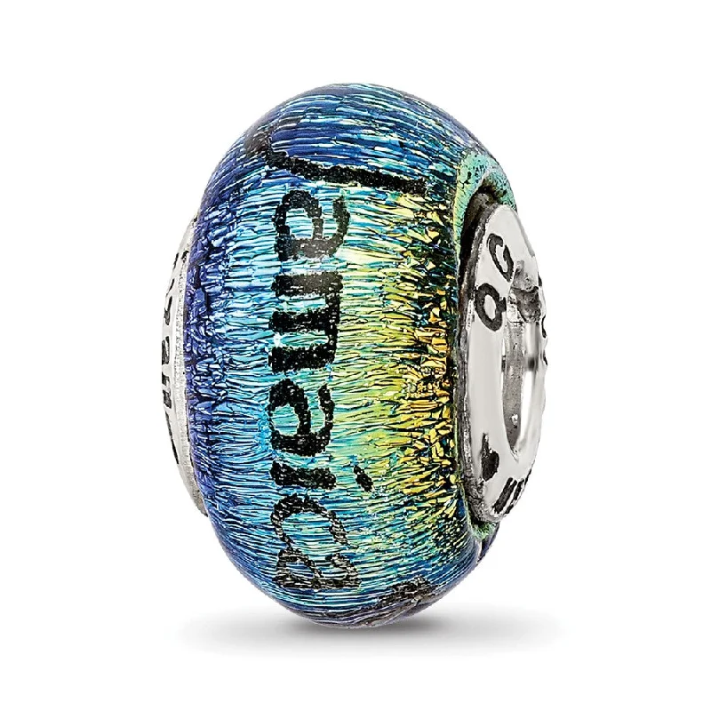 Elegant Designs, Unbeatable Discounts – Shop Jewelry Now Jamaica & Palm Tree Orange Dichroic Glass & Sterling Silver Bead Charm