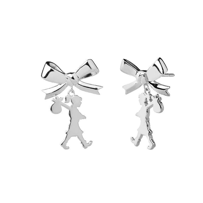 Jewelry Sale Bonanza – Grab Your Sparkle Now Karen Walker Girl With The Bow Earrings - Sterling Silver