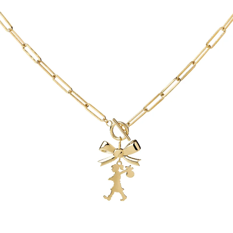 Stunning Statement Jewelry, Unbeatable Discounts Karen Walker Girl With The Bow Necklace - 9ct Yellow Gold