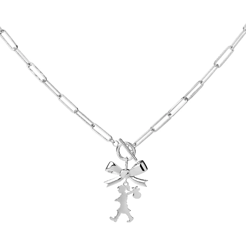 Get The Jewelry You Love At A Price You Love Karen Walker Girl With The Bow Necklace - Sterling Silver