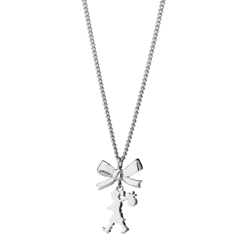 Limited-Stock Jewelry Sale – Once It's Gone, It's Gone Karen Walker Mini Girl with a Bow Necklace - Sterling Silver