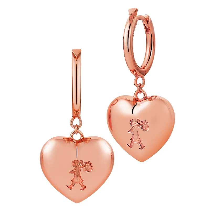 Elegant Jewelry, Affordable Luxury – Shop Now Karen Walker x Walker & Hall Runaway Heart Earrings - 9ct Rose Gold