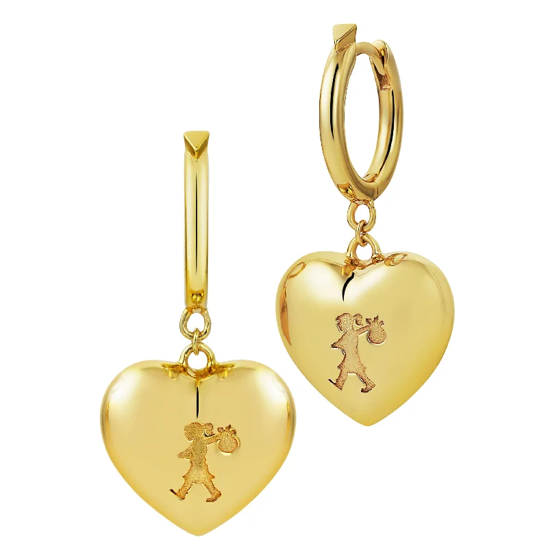 Flash Deals On Fine Jewelry – Shop Before It's Gone Karen Walker x Walker & Hall Runaway Heart Earrings - 9ct Yellow Gold