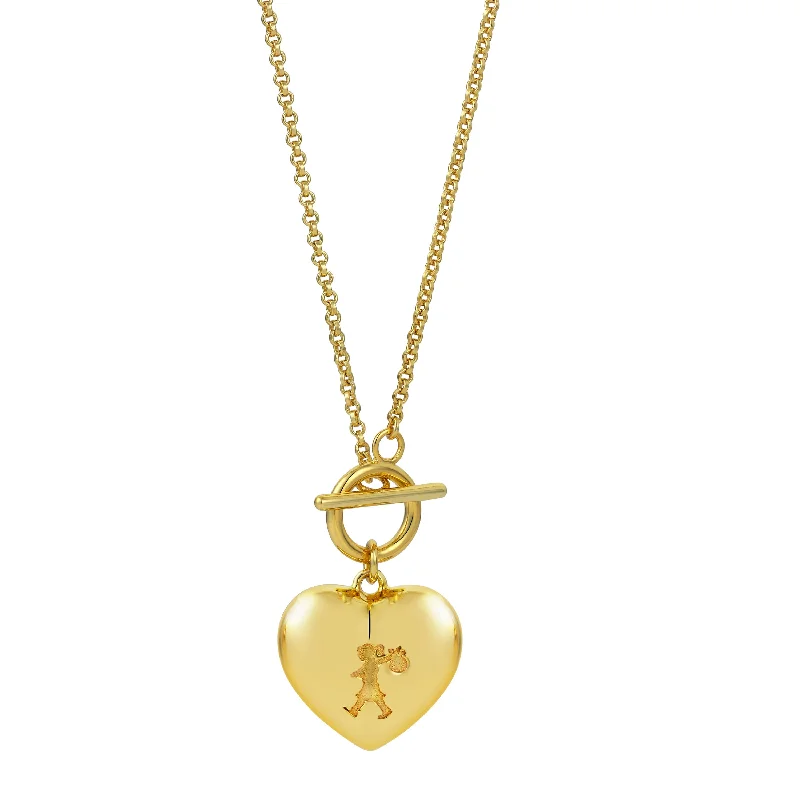 Make Your Outfit Shine With Discounted Jewelry Karen Walker x Walker & Hall Runaway Heart Fob Necklace - Gold Plated