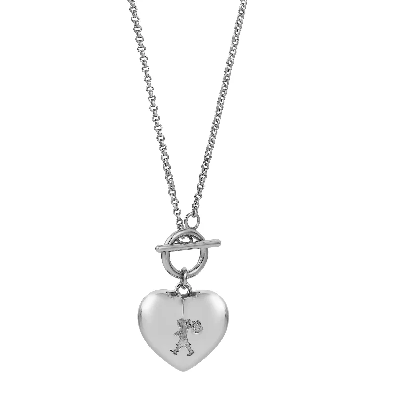 Grab Exquisite Jewelry At The Lowest Prices Karen Walker x Walker & Hall Runaway Heart Fob Necklace - Sterling Silver