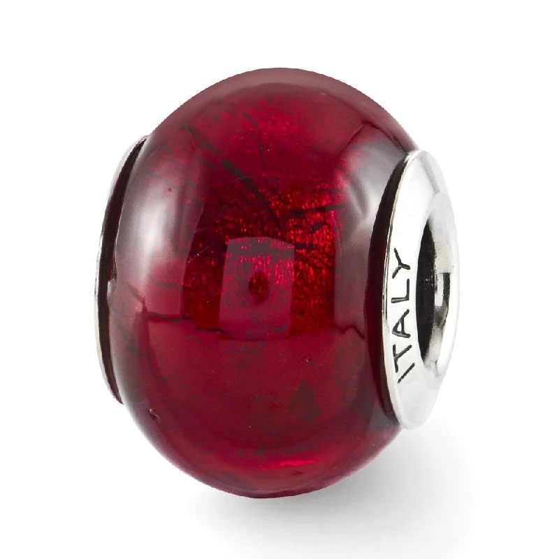 Jewelry Deals That Outshine The Rest Red Italian Murano Glass & Sterling Silver Bead Charm