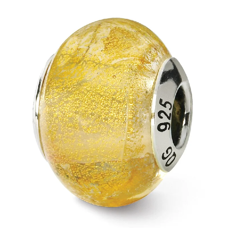 Unique Jewelry For Less – Shop The Sale Now Sterling Silver, Yellow Murano Glass Bead Charm