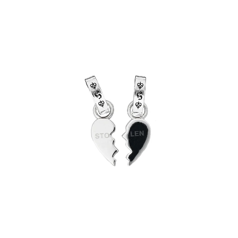 Limited-Stock Jewelry Sale – Once It's Gone, It's Gone Stolen Girlfriends Club Two Part Heart Charm - Sterling Silver