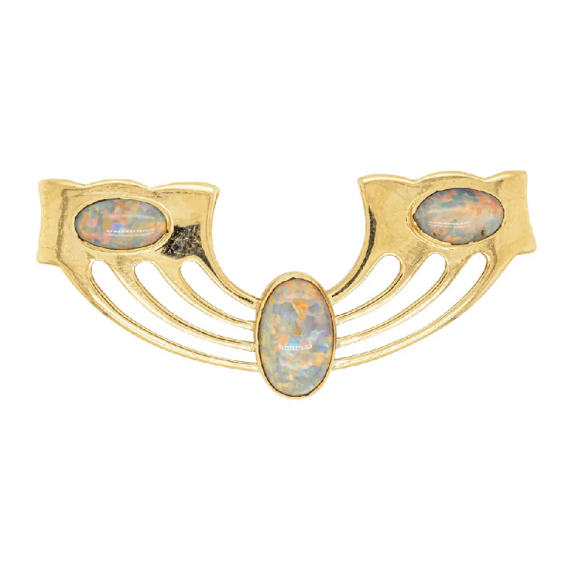 Limited-Time Jewelry Sale – Don't Miss Out On Dazzling Discounts Vintage 15ct Yellow Gold Opal Brooch