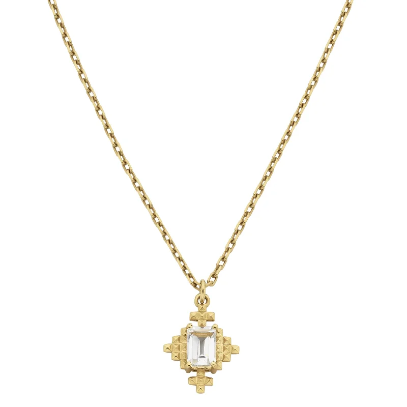 Sparkle More For Less – Jewelry Sale Happening Now Zoe & Morgan Reya Necklace - Gold Plated & White Topaz